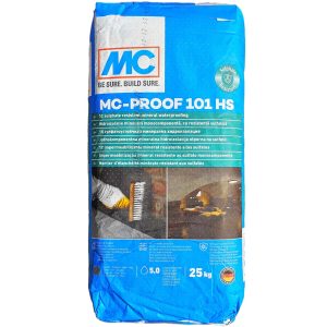 Hidroizolatie Beci Subsol Presiune Negativa, Certificata, MC PROOF 101 HS, 25Kg salvat!